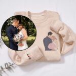 Custom-Embroidered-Fleece-Sweatshirt-Couple-Sand-Portrait